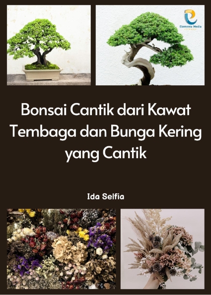 Bonsai Cantik dari Kawat Tembaga dan Bunga Kering yang Cantik